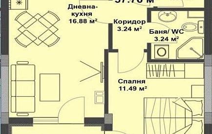 ID 16482 One-bedroom apartment in La Mer Silver 2 Photo 4
