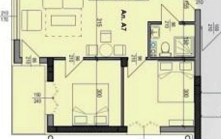 ID 14448 Two-bedroom apartment in La Mer Gold Residence Photo 2