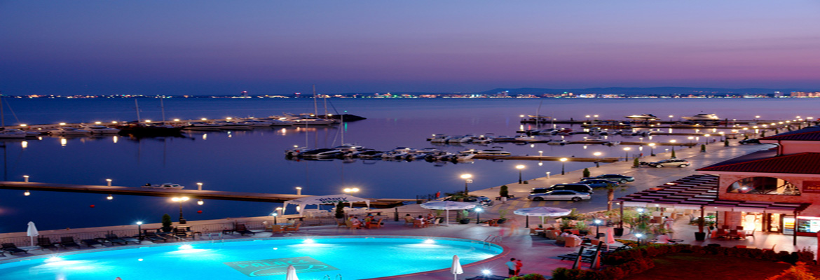 Evening view of the marina — Sveti Vlas