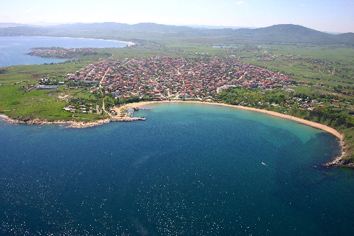 Panorama of the coastline and residential buildings — Chernomorets