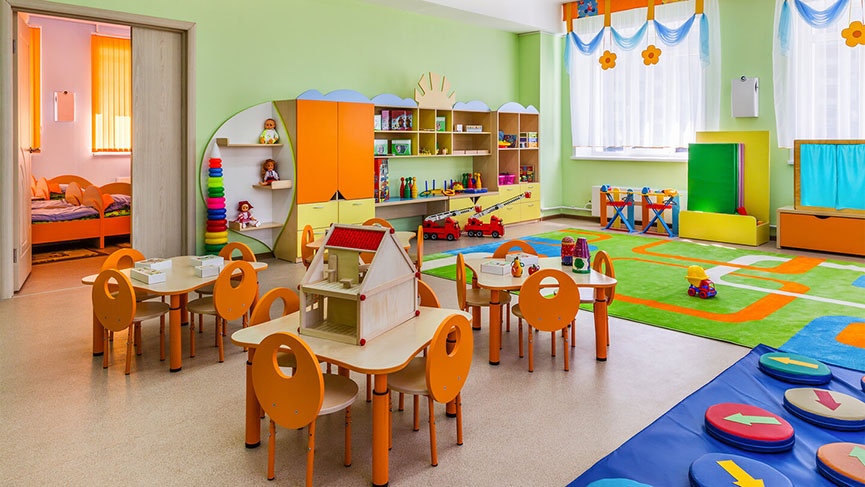 Beautiful interior of a kindergarten in Bulgaria