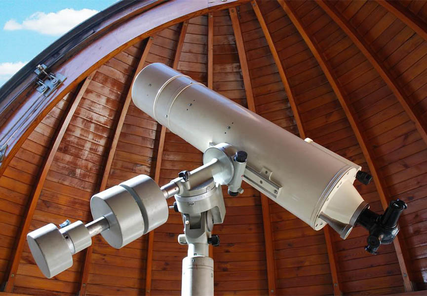 Bottom view of the telescope