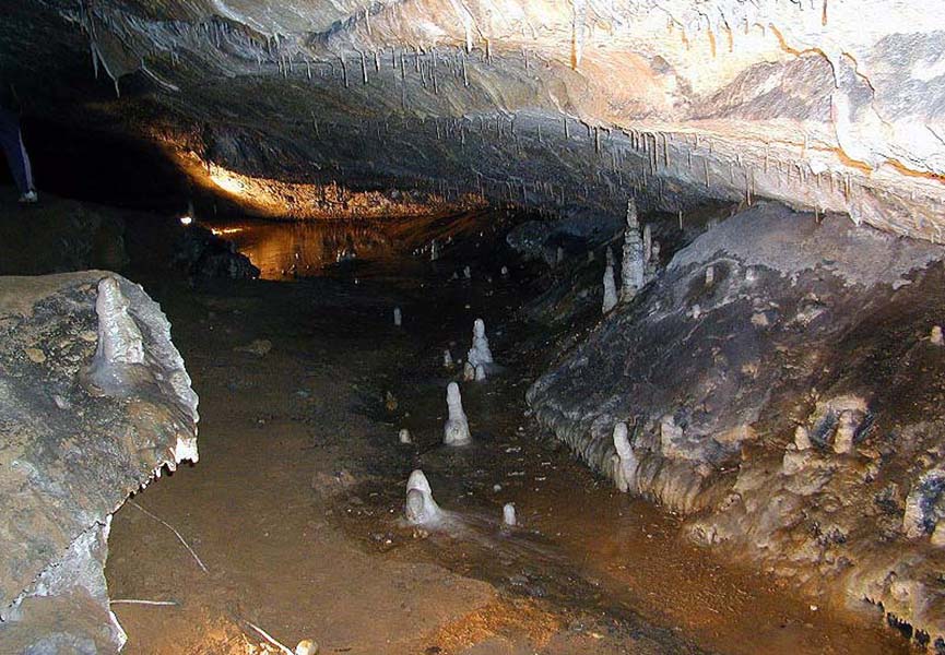 Yagodinska cave: stalagmites