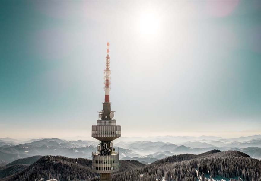 Tower peak at the top of the Pamporovo ski resort