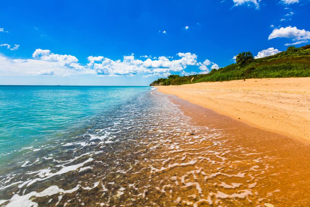 Sandy beach on Bulgaria's Black Sea coast
