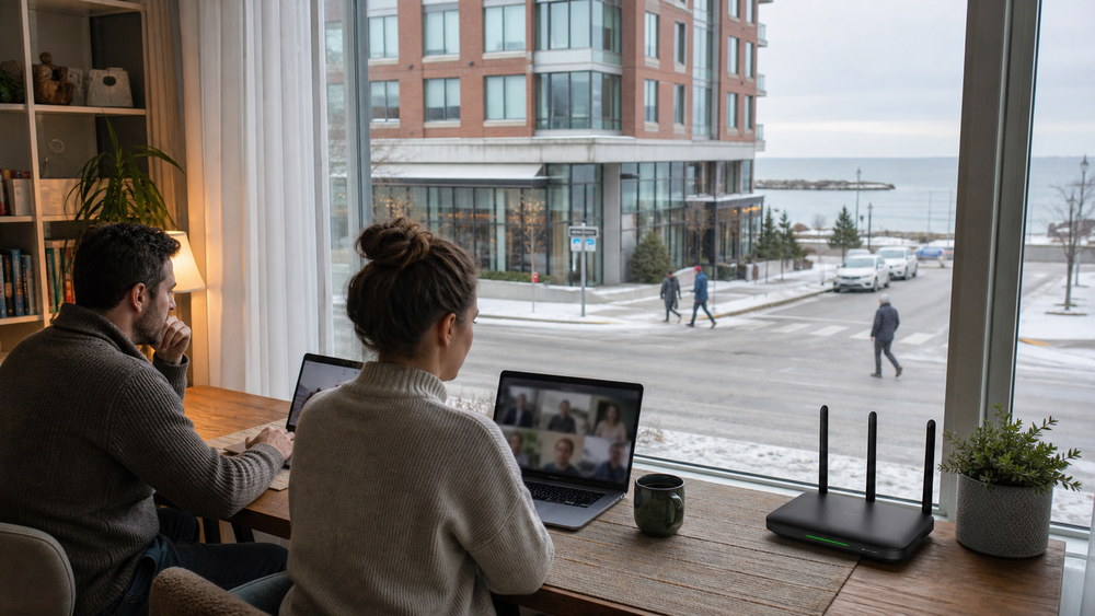 Coastal city off-season: clinics, internet and services outside peak tourism