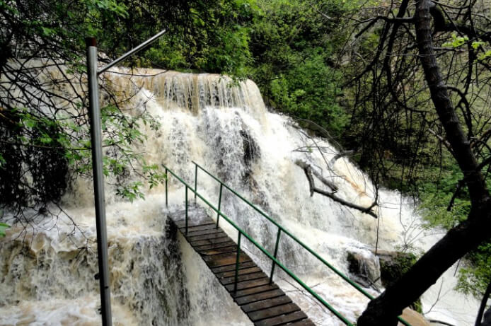 One of the viewing bridges