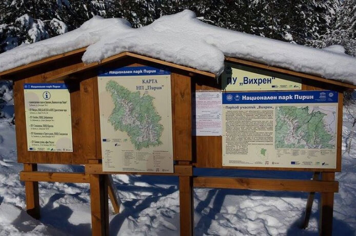 Information stand in Pirin park