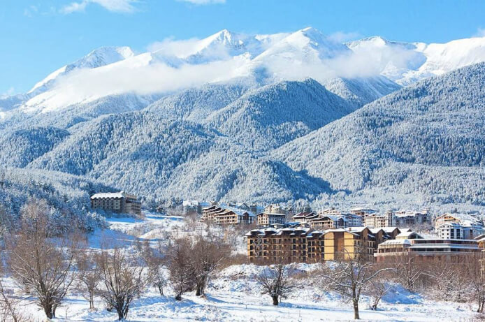 Winter surroundings of Bansko